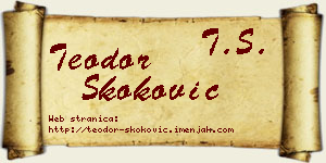 Teodor Skoković vizit kartica